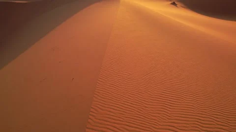Wind ripples along a dune ridge in Erg Chebbi near Merzouga Morocco Stock Footage 338168811