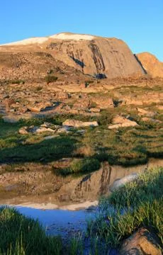 Wind river peak reflection Stock Photos