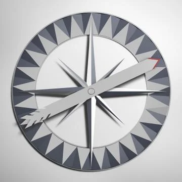 Wind rose with arrow 库存插图