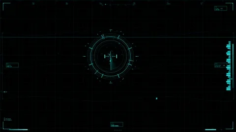 Wind Rose Compass HUD ? Angled Panel Sci-Fi Animation 4K Stock Footage 330696937