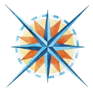Wind rose compass Stock Illustration