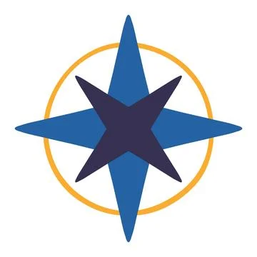 Wind rose, compass star isolated Stock Illustration