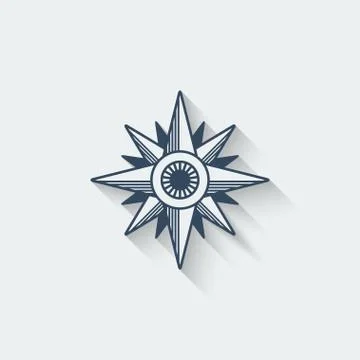 Wind rose design element Stock Illustration