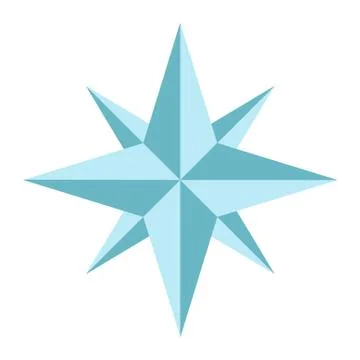 Wind rose flat icon, navigation and travel Illustrazione stock