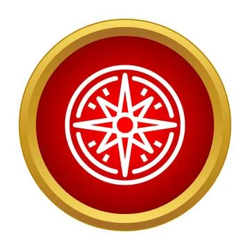 Wind rose icon assisting navigation and direction concept Stock Illustration