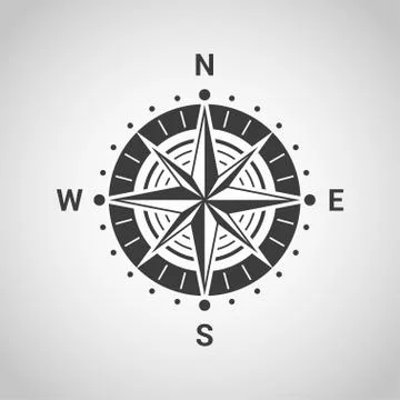 Wind rose icon Stock Illustration