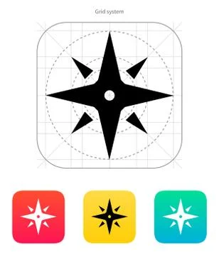 Wind rose icon. Navigation sign Illustration