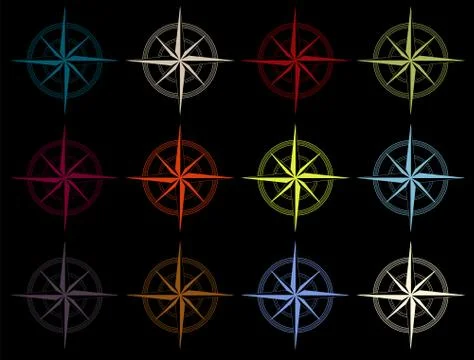 Wind Rose Stock Illustration