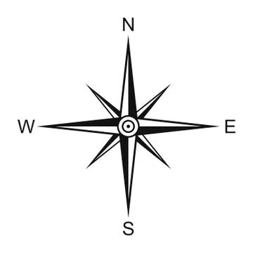 Wind rose isolated on white background. Compass vector illustration Stock Illustration