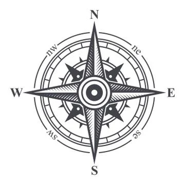 Compass Rose Illustrations ~ Stock Compass Rose Vectors