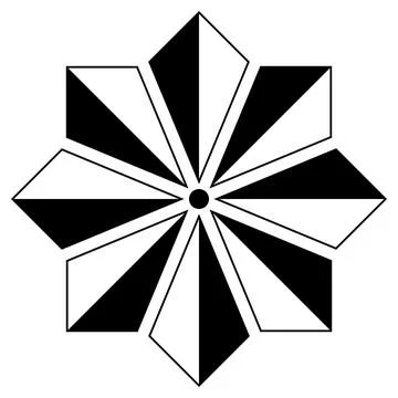 Wind rose or Compass rose vector with eight directions. Stock Illustration