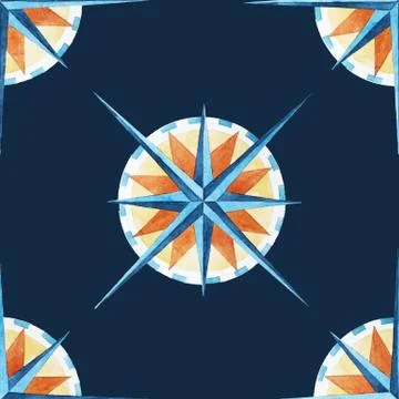 Wind rose pattern Stock Illustration