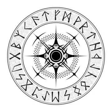 Wind rose scandinavian Stock Illustration