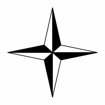 Wind rose symbol Stock Illustration