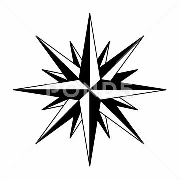 Wind rose symbol: Royalty Free Illustration #122508198