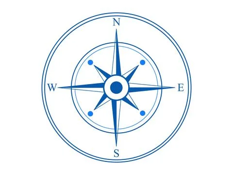 Wind Rose. Vector compass on an isolated background. Stock Illustration