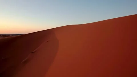 Wind sculpted dune face in the Erg Chebbi sand sea near Merzouga Morocco Stock Footage 338168803