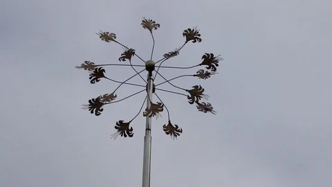 Wind Sculpture spinning Stock Footage 89588446