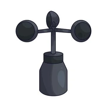 Wind sensor illustration Stock Illustration