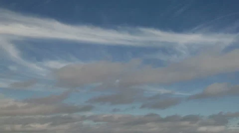 Wind Shear is Obvious Seen in Time Lapse Stock Footage 54726649