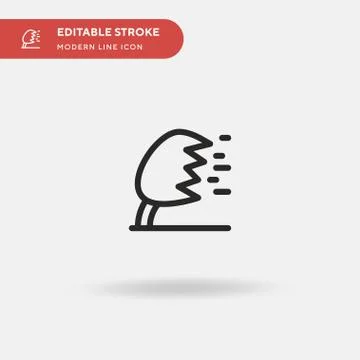 Wind Simple vector icon. Illustration symbol design template for web mobile U Stock Illustration