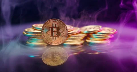 Wind Smoke Bitcoin Coins 動画素材 273491472