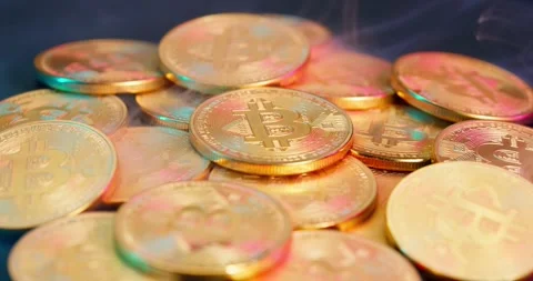 Wind Smoke Bitcoin Coins 動画素材 273492689