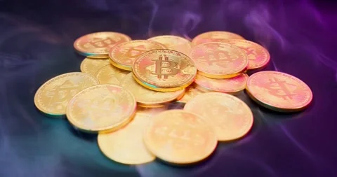 Wind Smoke Bitcoin Coins 動画素材 273494290