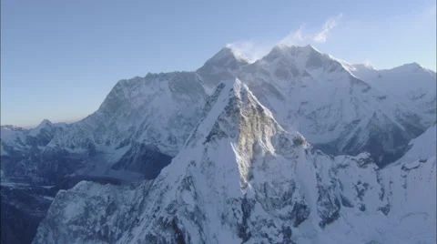 Wind Snow Himalaya Mountain Peaks Stock Footage 44683031