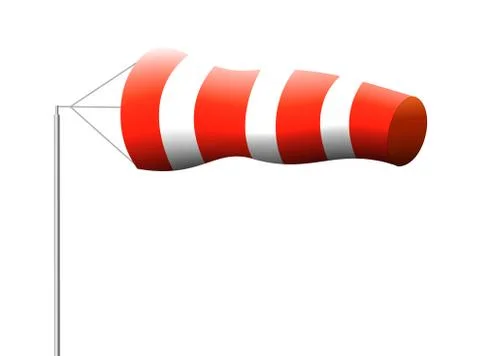 Wind Sock, air wind direction Illustrazione stock