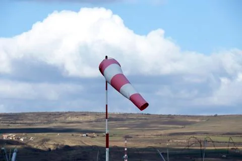 Wind sock at airport Stock Photos