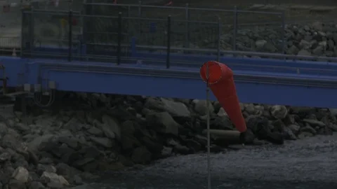Wind sock, Alaska dock Stock Footage 73795723