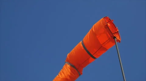 Wind sock with blue sky Stock Footage 61245287