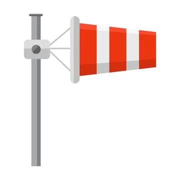 Wind sock flat clipart vector illustration Stock Illustration