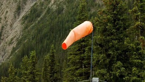 Wind sock on a gusty day Stock Footage 114897208