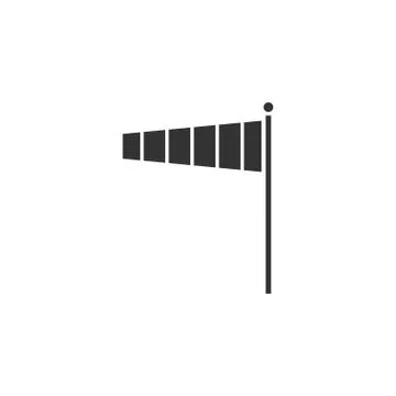Wind sock icon flat Stock Illustration