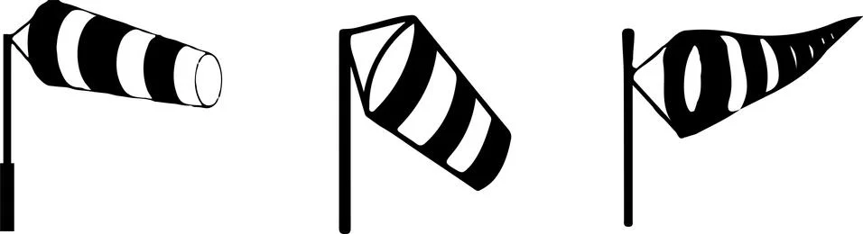 Wind sock vector illustration isolated on background Stock Illustration