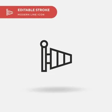 Wind Socket Simple vector icon. Illustration symbol design template for web m Stock Illustration