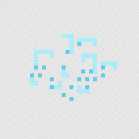 Wind sparkle pixel art animation Stock Footage 340279934