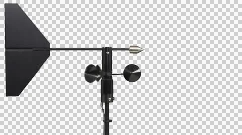 Wind speed direction sensor faces right Stock Footage 50151576