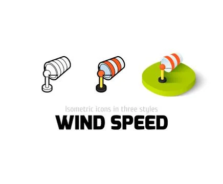 Wind speed icon in different style Stock Illustration
