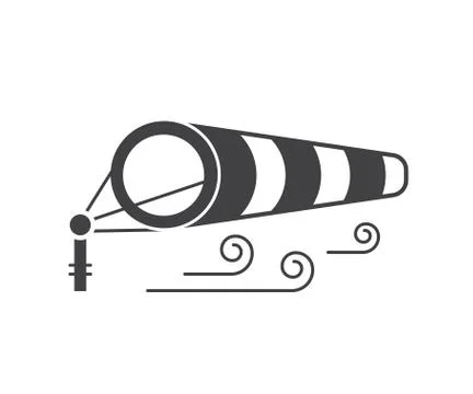 Wind Speed Logo with Windsock Stock Illustration