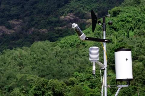 Wind speed measurement Stock Photos