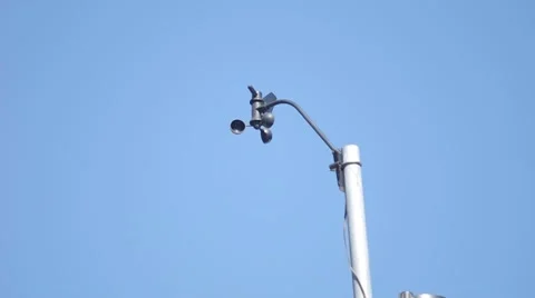 Wind speed meter and wind vane function Stock Footage 47792229