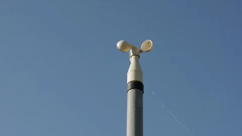 Wind Speed Meter,Wind Gauge sky background Stock Footage 95447706