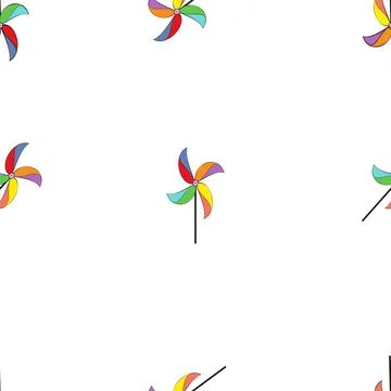 Wind spinner pattern colored Illustrazione stock