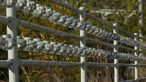 Wind Spinners Made From Aluminium Cans. Stock Footage 235727174