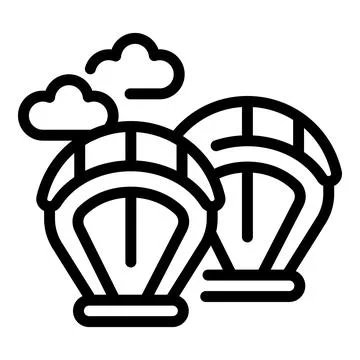Wind sport icon outline vector. Kite board 스톡 일러스트