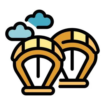 Wind sport icon vector flat Stockillustratie