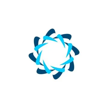 Wind Star Blue Logo Template Illustration Design. EPS 10. イラスト素材